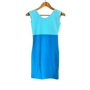 American Apparel‎ blue colour block dress. Size small